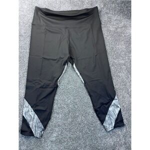 Soulgani Active Black & Gray Leggings XLP Polyester & Spandex‎